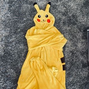 PIKACHU BUTTON DOWN ONESIE WOMENS ONE SIZE
